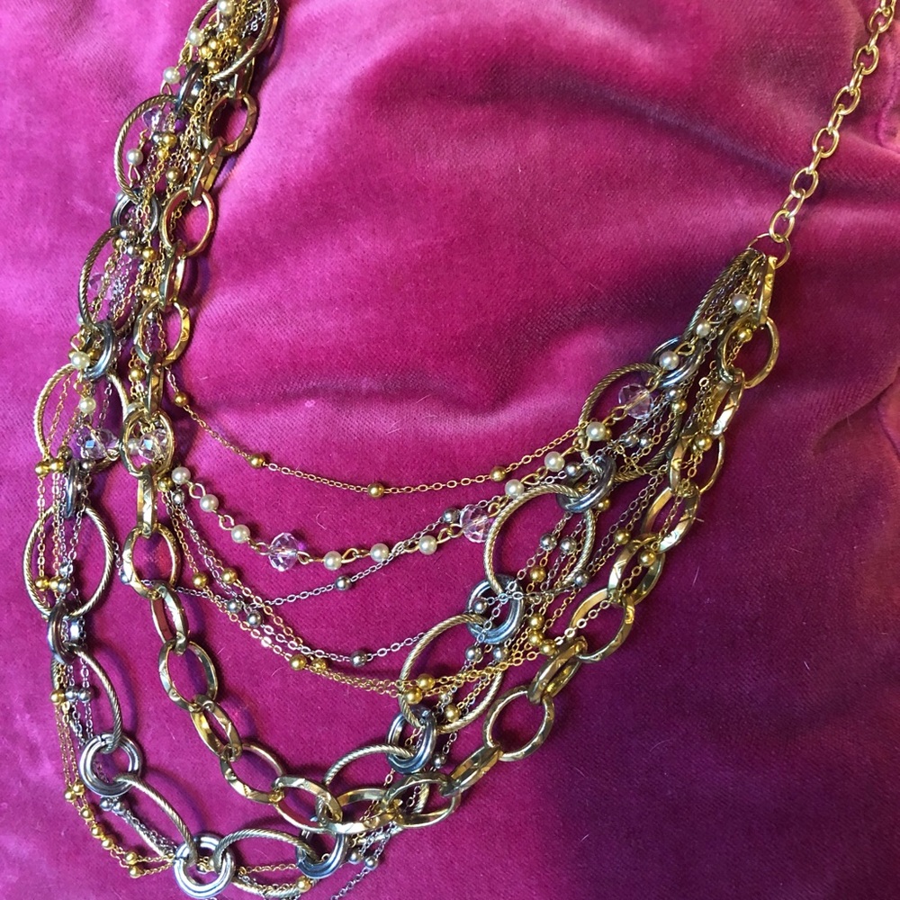 Gold/Silver Saks Necklace